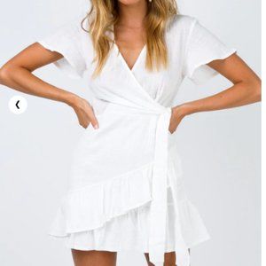 Princess Polly Company For One Wrap Dress White